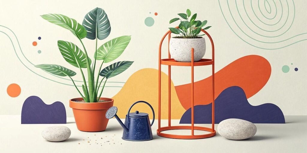 ecofynd Adam Jr 35 Inches Plant Stands for Outdoor Balcony